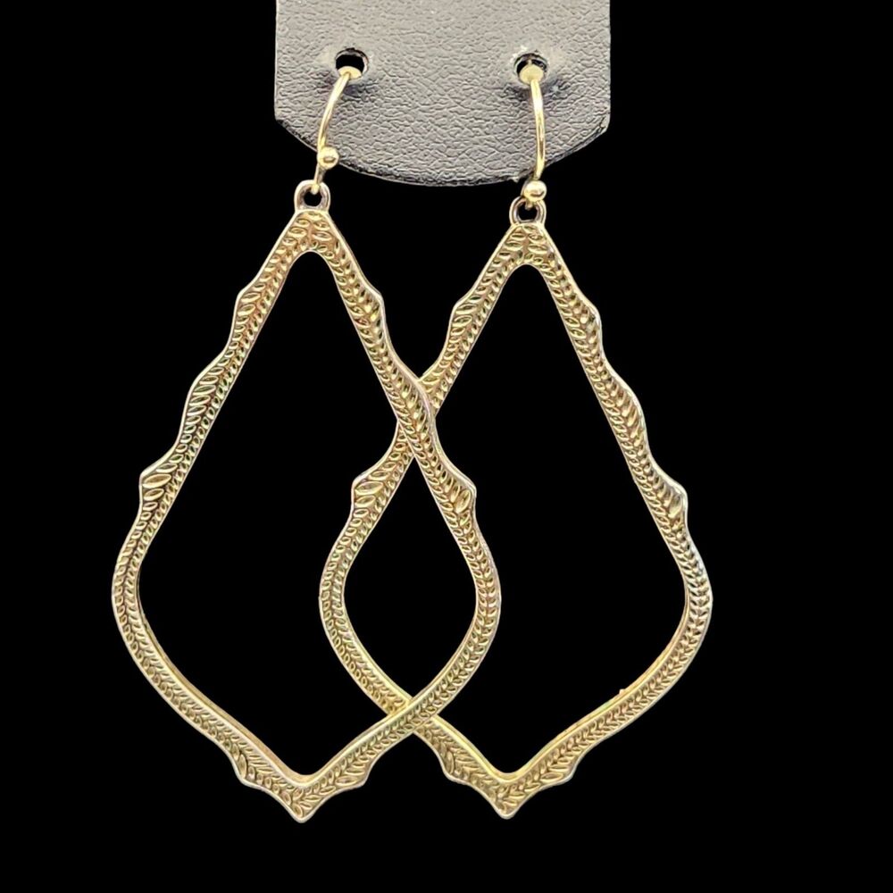 Kendra Scott Sophie Tear Drop Dangle Earrings In Gold Tone #4